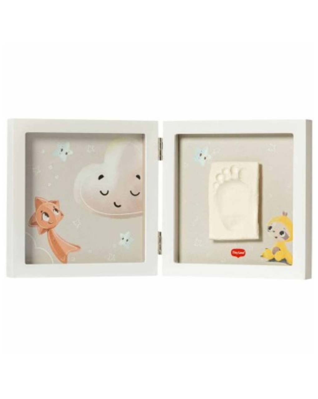 Cornice semplice bianca per impronte e foto del neonato - tiny love