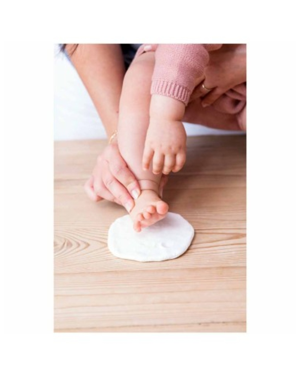 Cornice semplice bianca per impronte e foto del neonato - tiny love