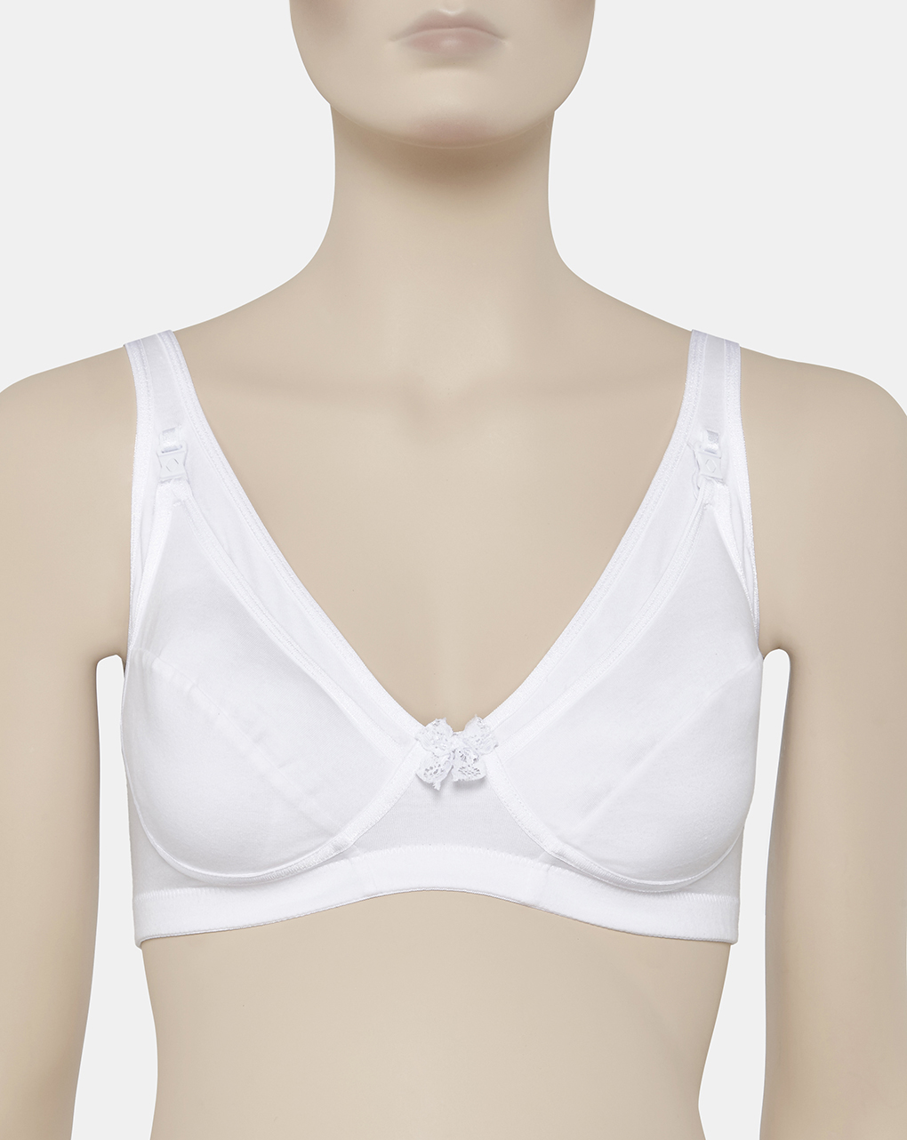 Reggiseno allattamento cotone lycra bianco coppa c