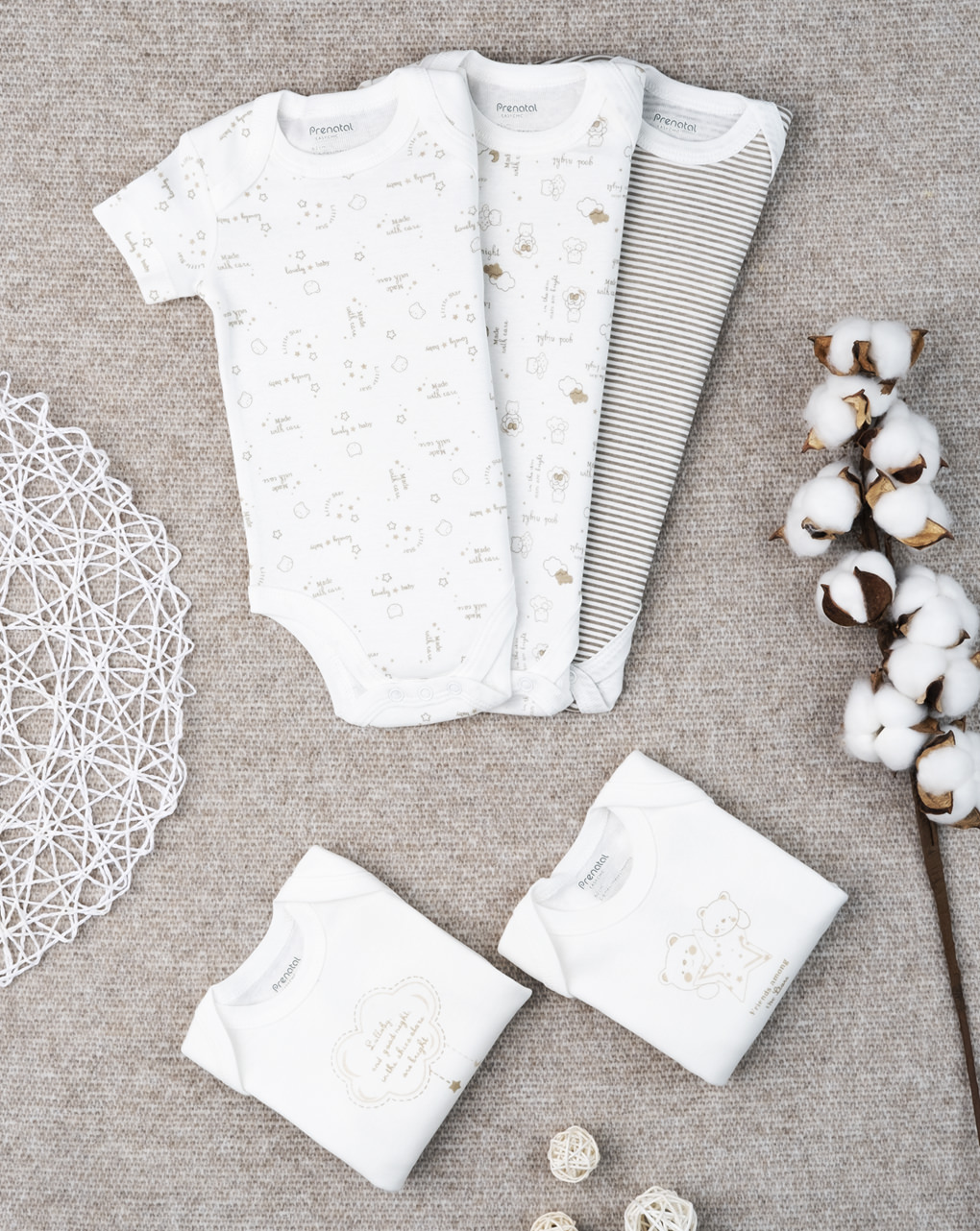 Pack 5 body short unisex "oro"