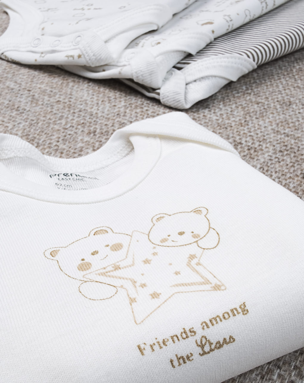 Pack 5 body short unisex "oro"