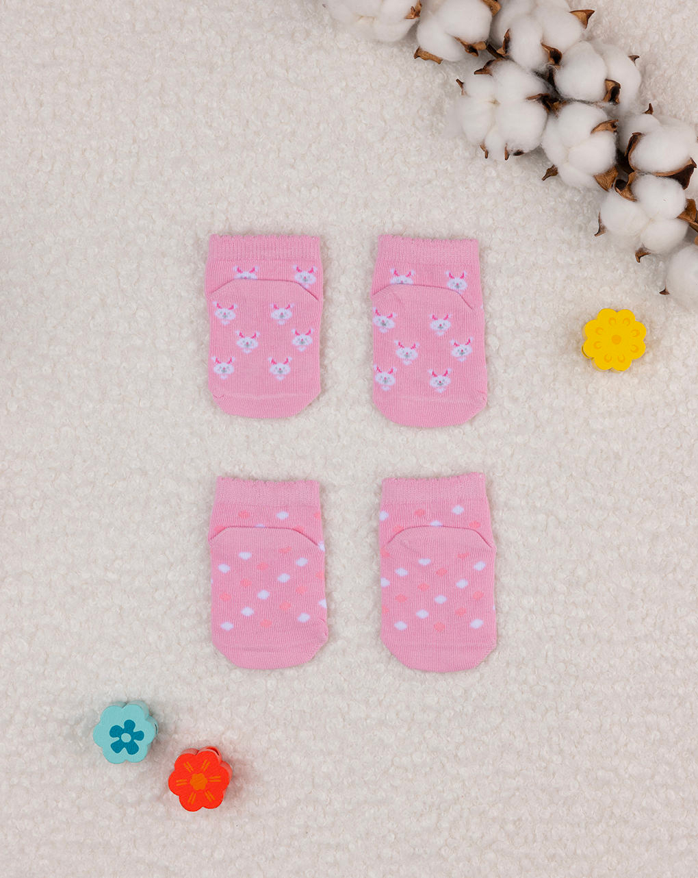 Pack 2 calze corte bimba "coniglietti"