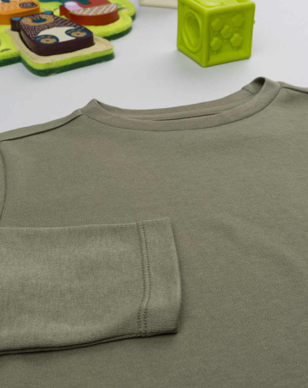 T-shirt verde bimbo maniche lunghe