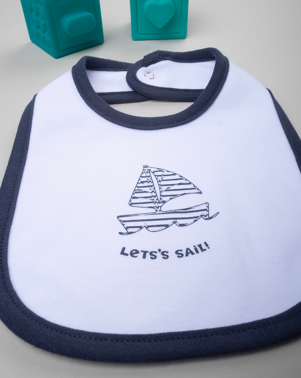 Bavaglino bimbo blu barchetta