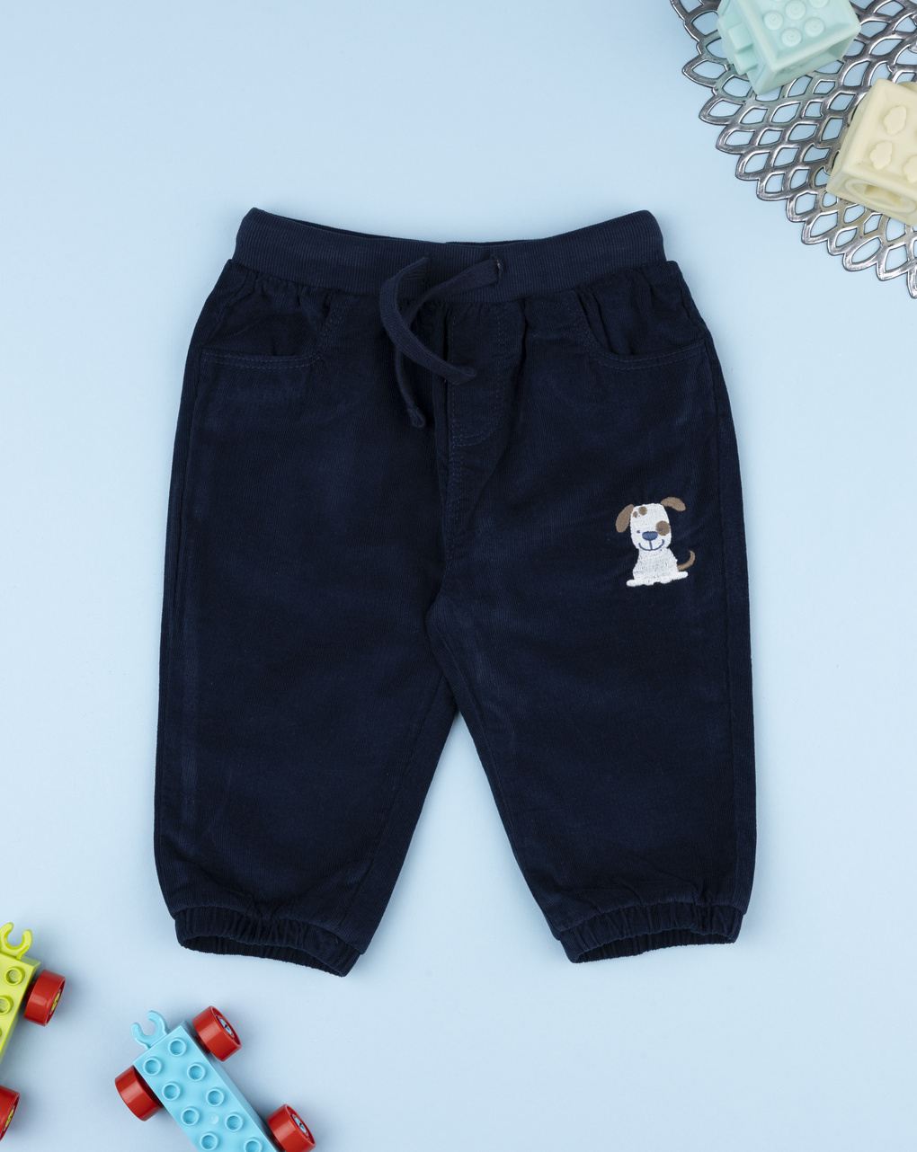 Pantaloni bimbo blu in felpa leggera