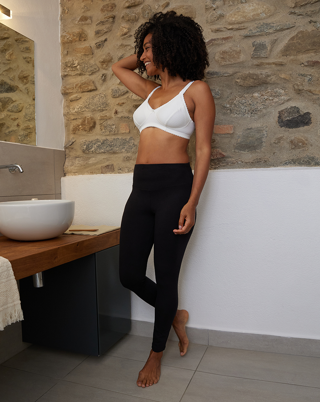 Reggiseno allattamento bianco pois - coppa c