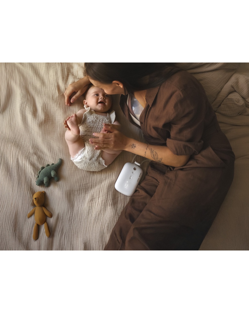 Set tiralatte elettrico indossabile singolo hands free  + biberon natural response 125ml + sacchetti conserva latte - philips avent