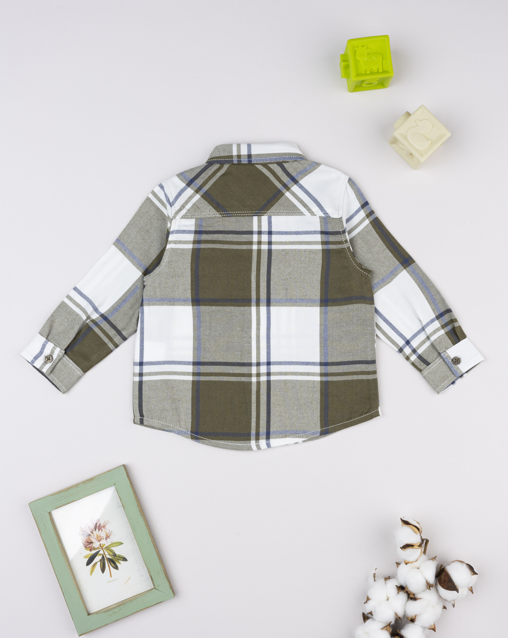 Camicia flanella bimbo verde