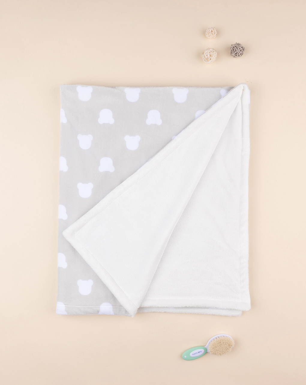 Coperta letto pile unisex gray