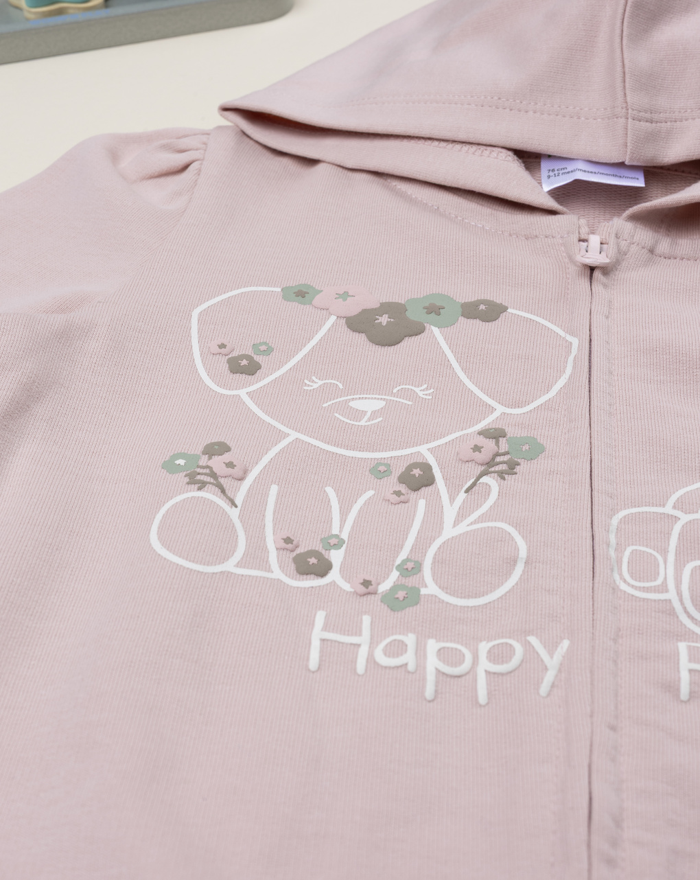 Felpa bimba rosa stampa orsi