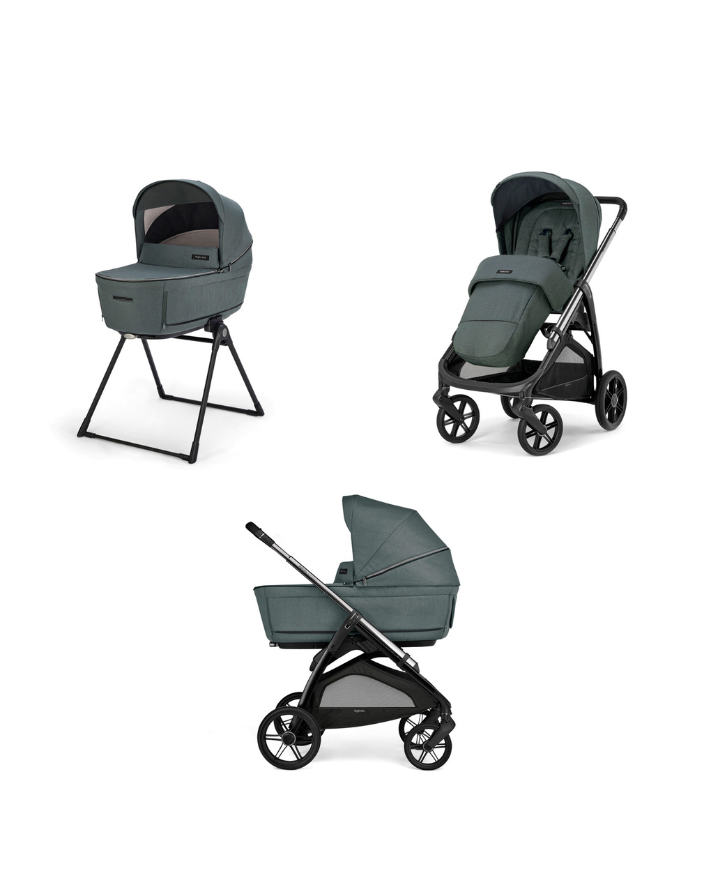 Sistema modulare aptica duo colore emerald green con telaio litio - inglesina