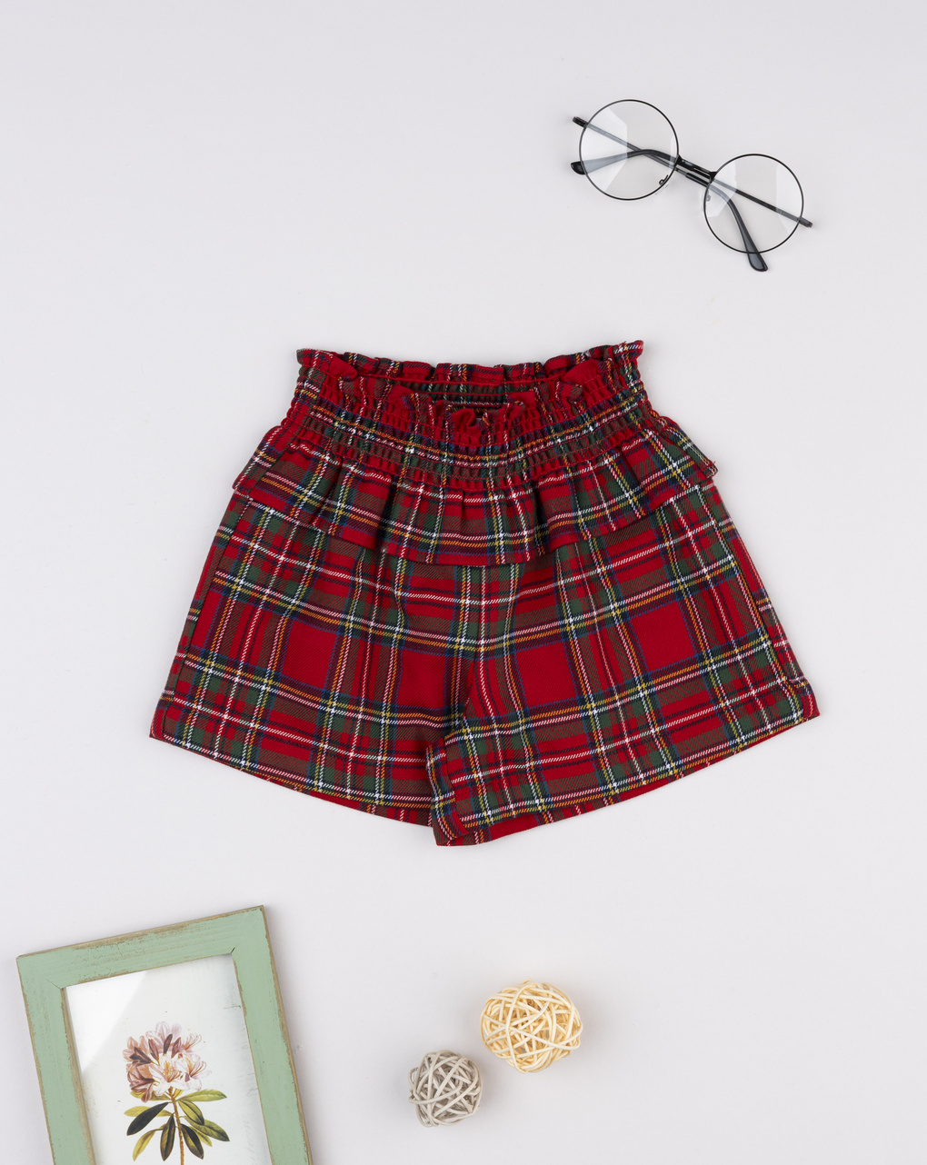 Shorts tartan bimba