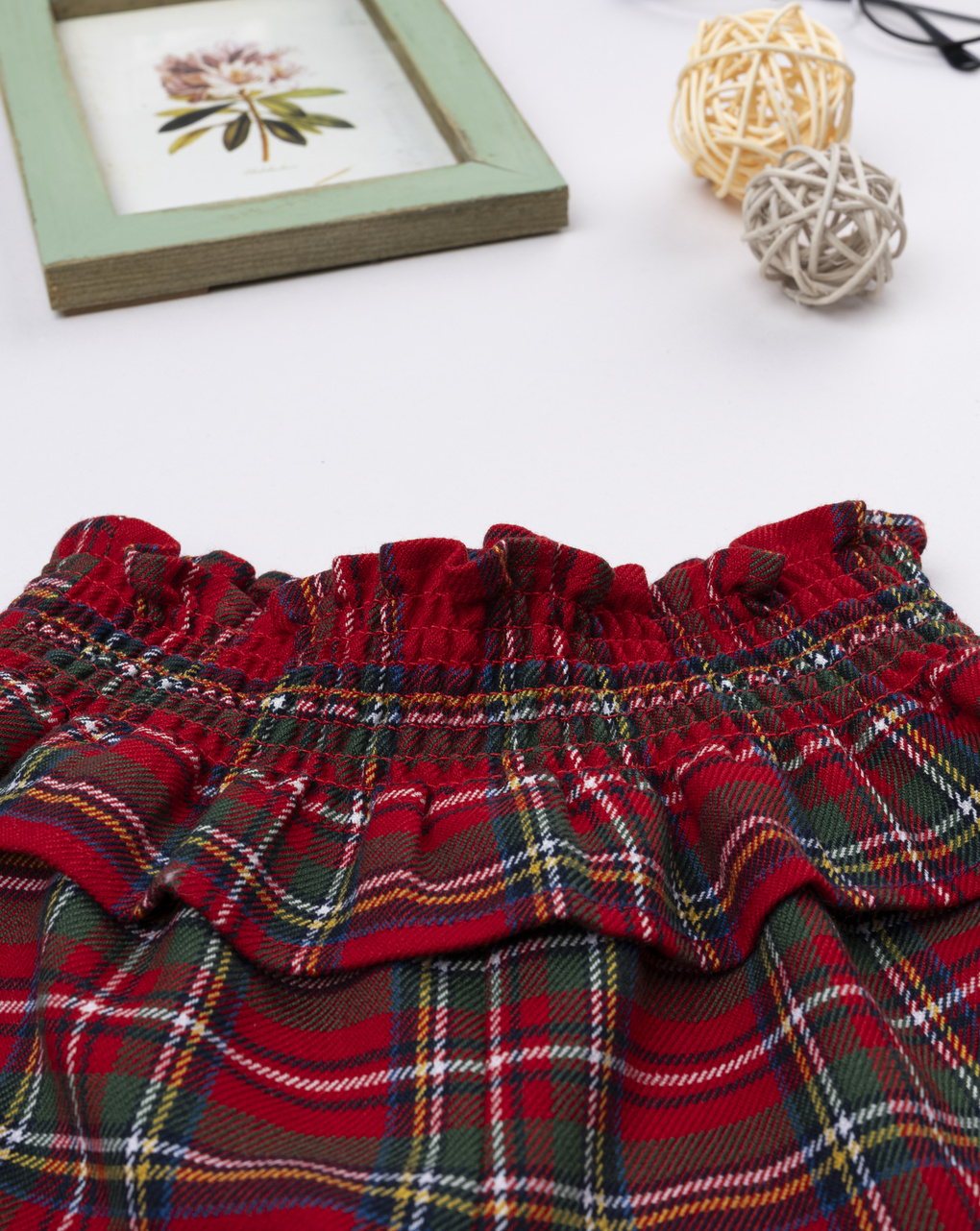 Shorts tartan bimba