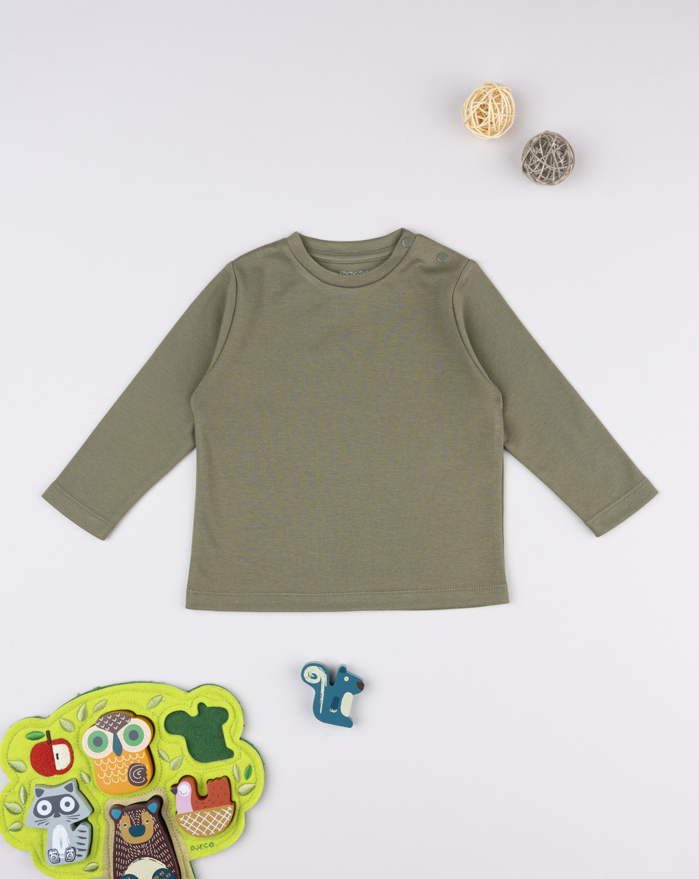 T-shirt bimbo verde basic