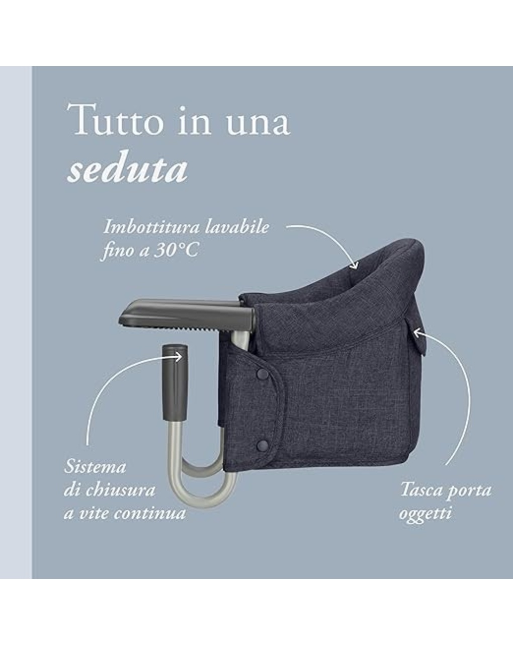 Seggiolino da tavola fast ocean navy - inglesina