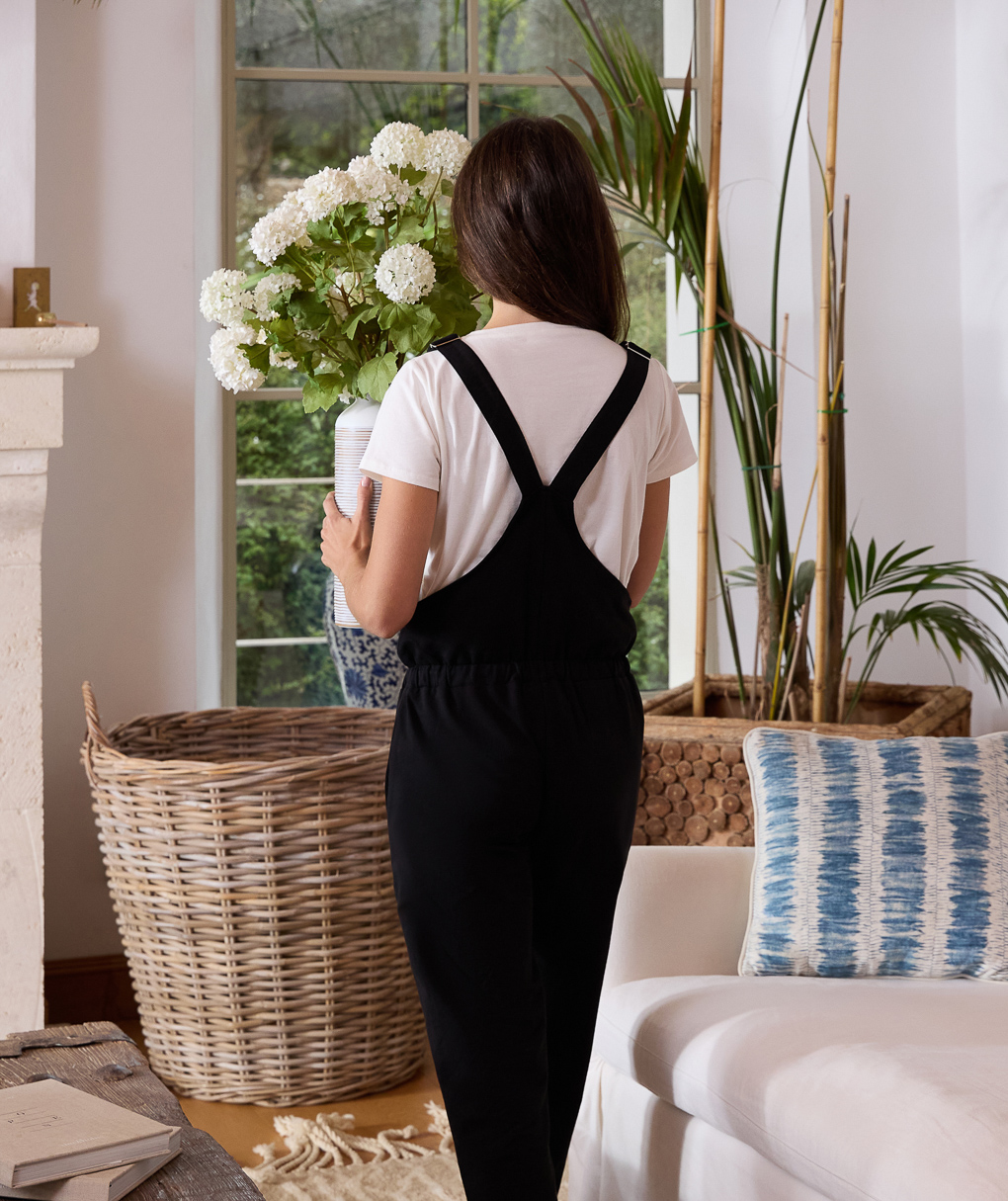 Completo salopette e t-shirt premaman allattamento