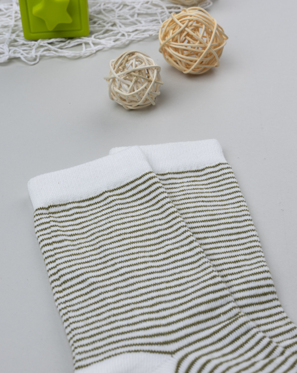 Gambaletto bambino verde/panna