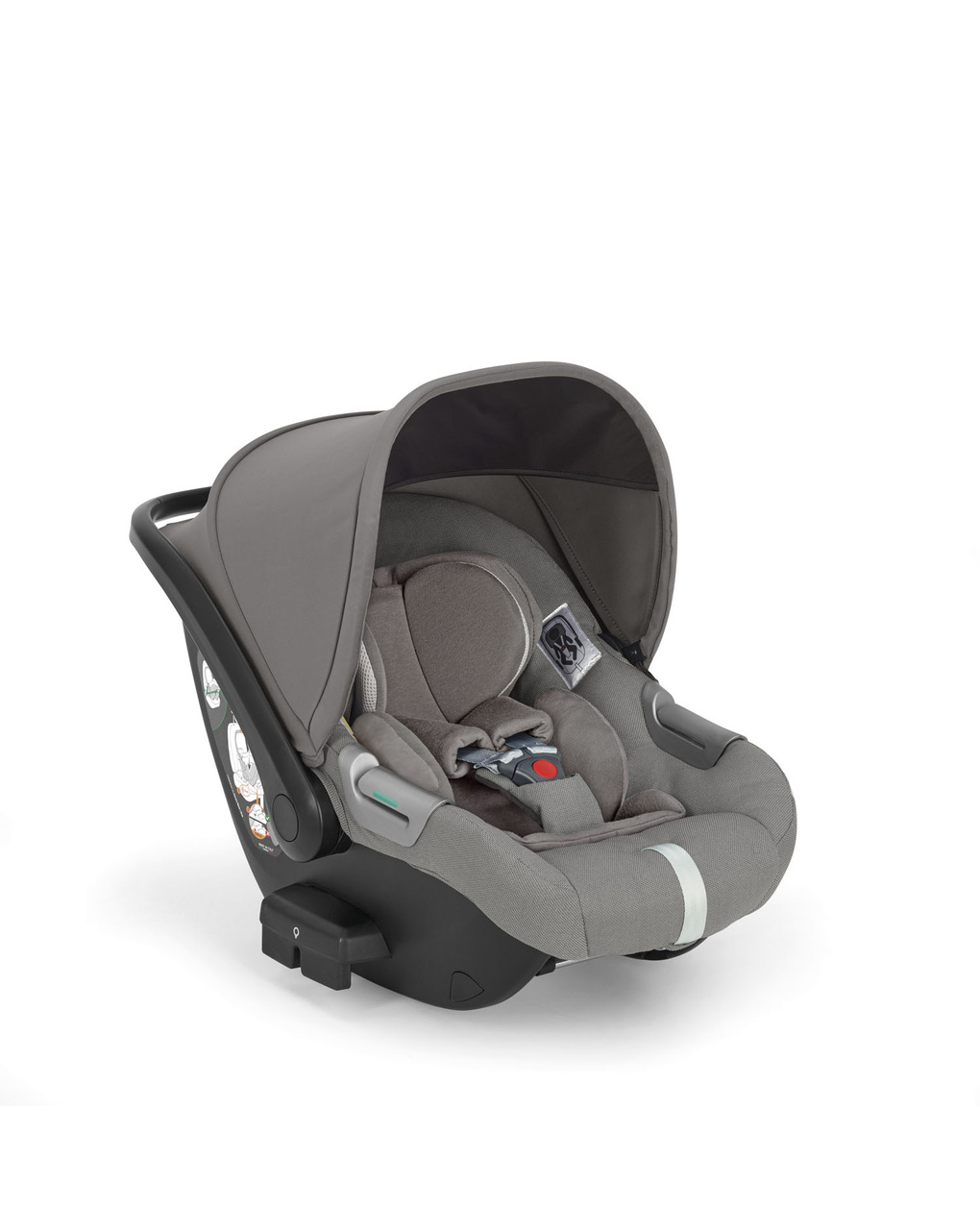 Sistema modulare aptica system quattro colore platinum grey con telaio litio e seggiolino auto darwin infant - inglesina