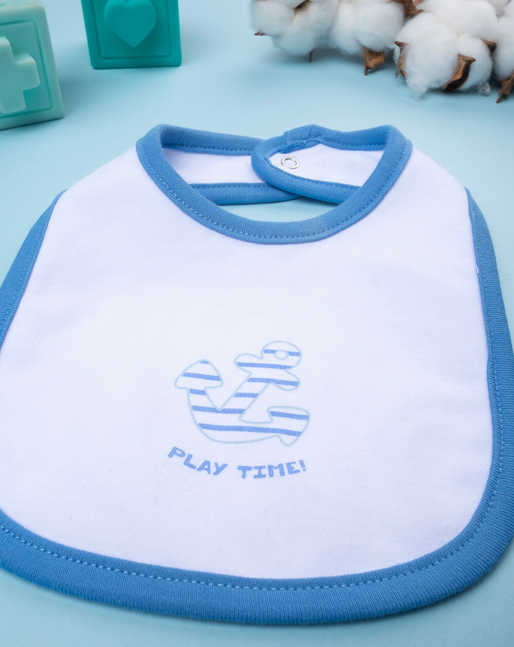 Bavaglino bimbo azzurro ancora