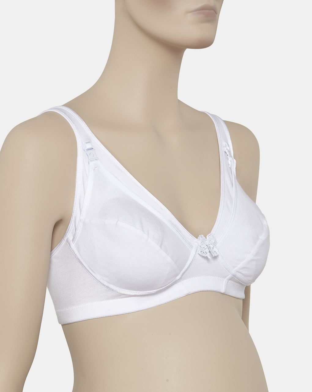 Reggiseno allattamento cotone lycra bianco coppa c