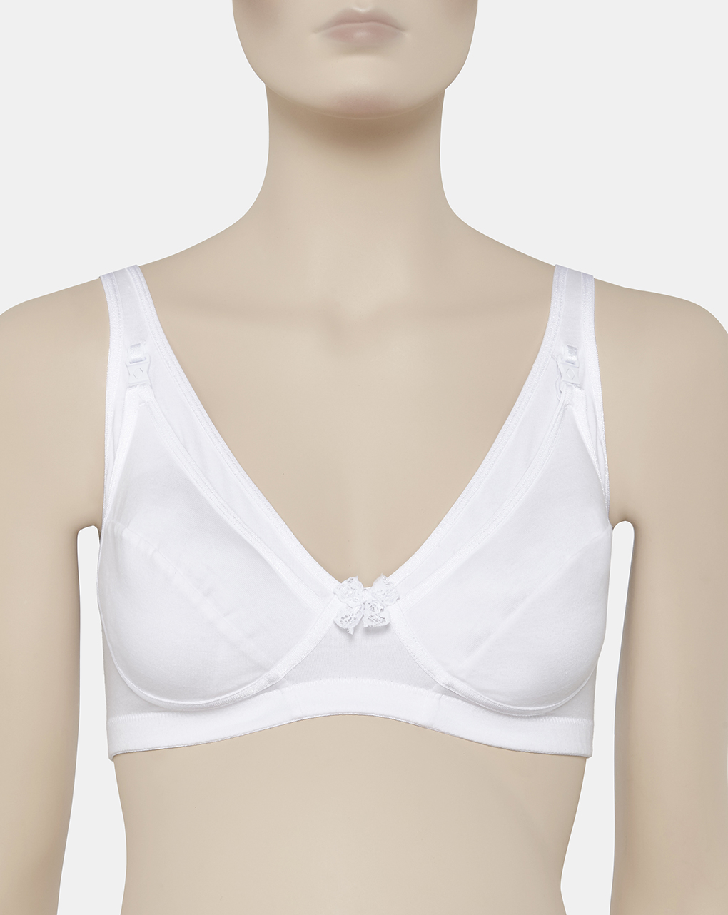 Reggiseno allattamento cotone lycra bianco coppa d
