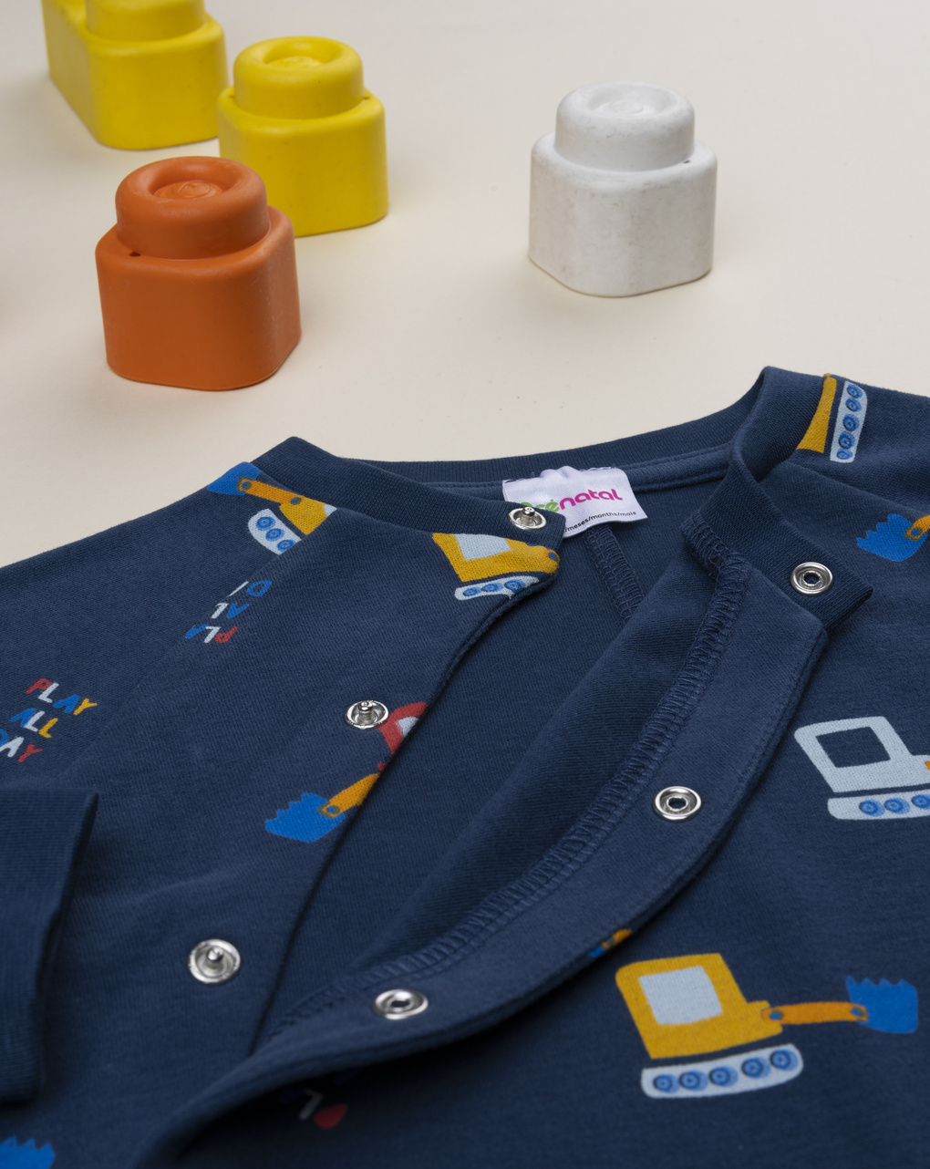 Pigiamone bimbo blu mezzi allover