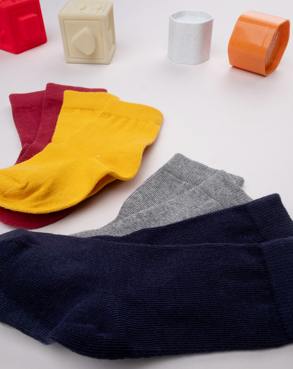 Pack 4 paia gambaletti tinta unita