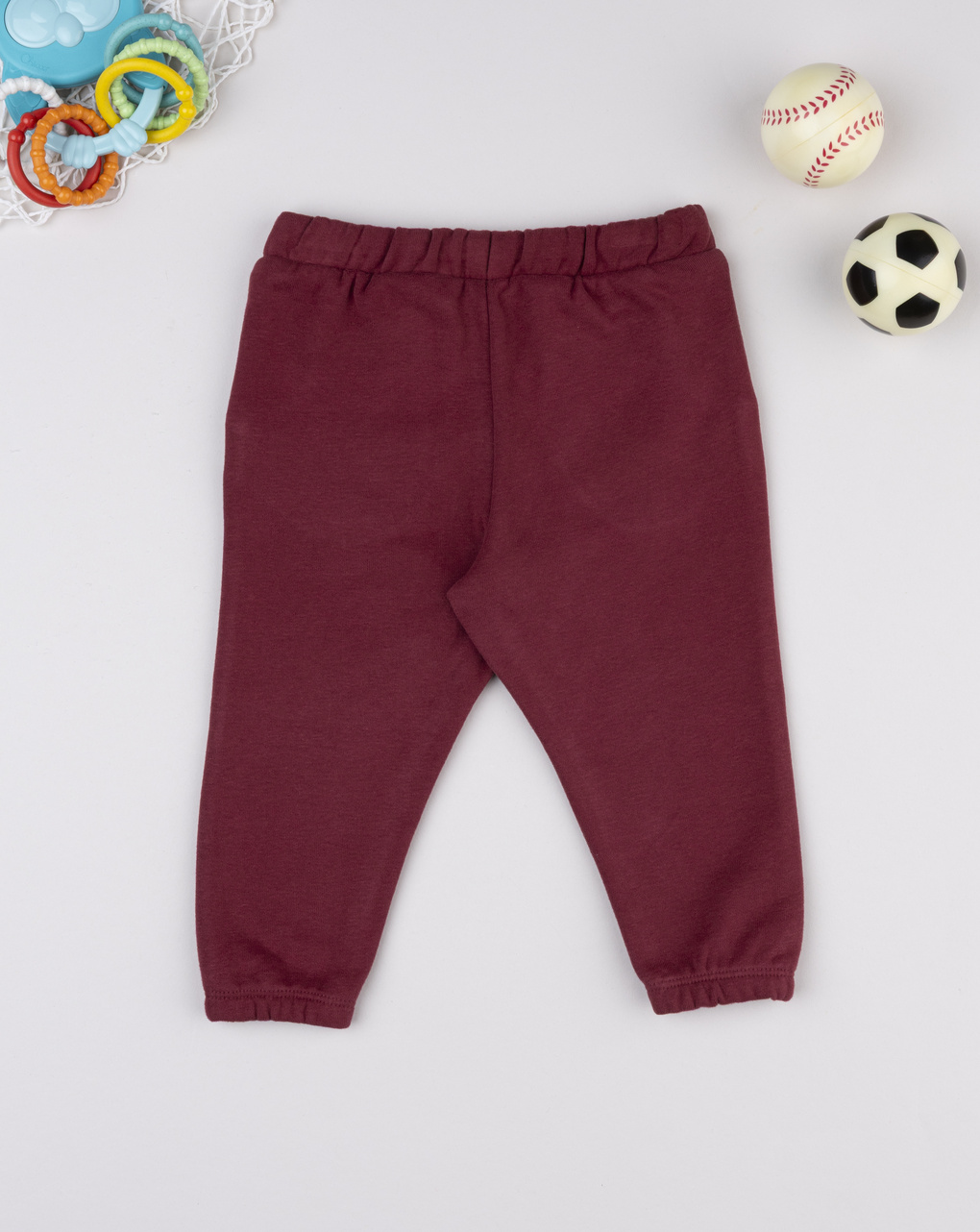 Pantalone felpato bimba bordeaux