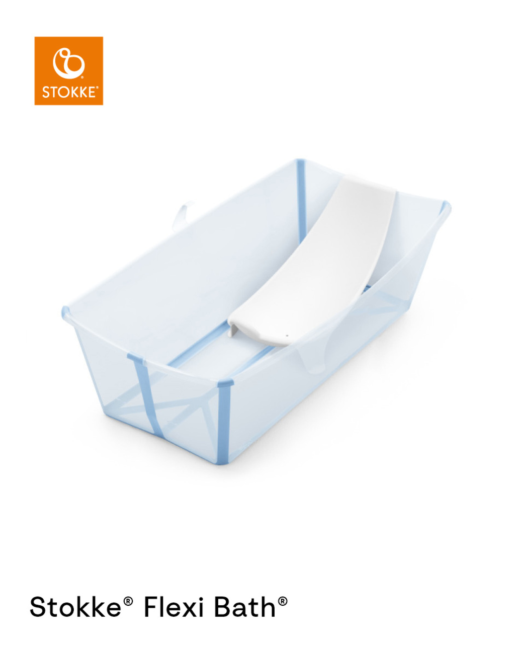 Vaschetta pieghevole flexi bath® x-large bundle ocean blue -  stokke®