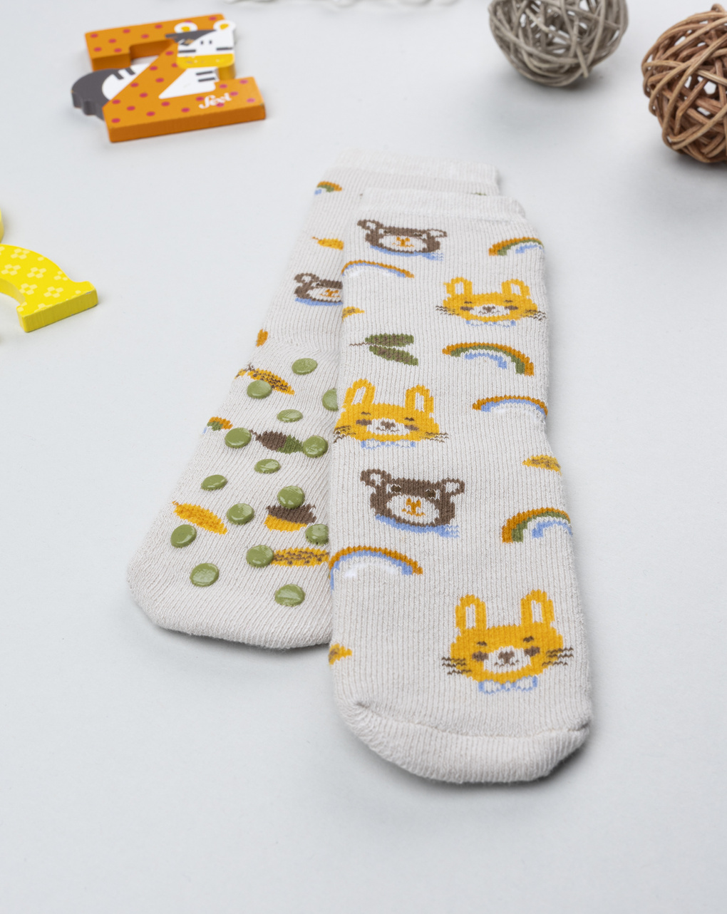 Antiscivolo bimbo beige "wood"