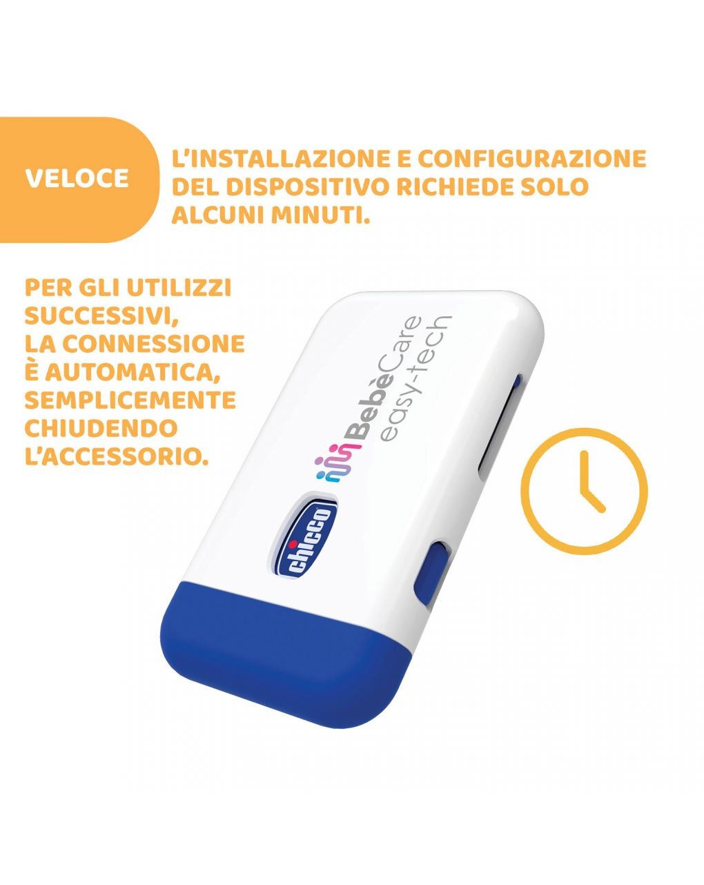 Sistema anti abbandono universale bebècare easy-tec - chicco