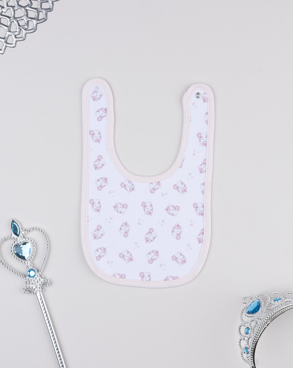 Bavaglino bimba unicorni allover