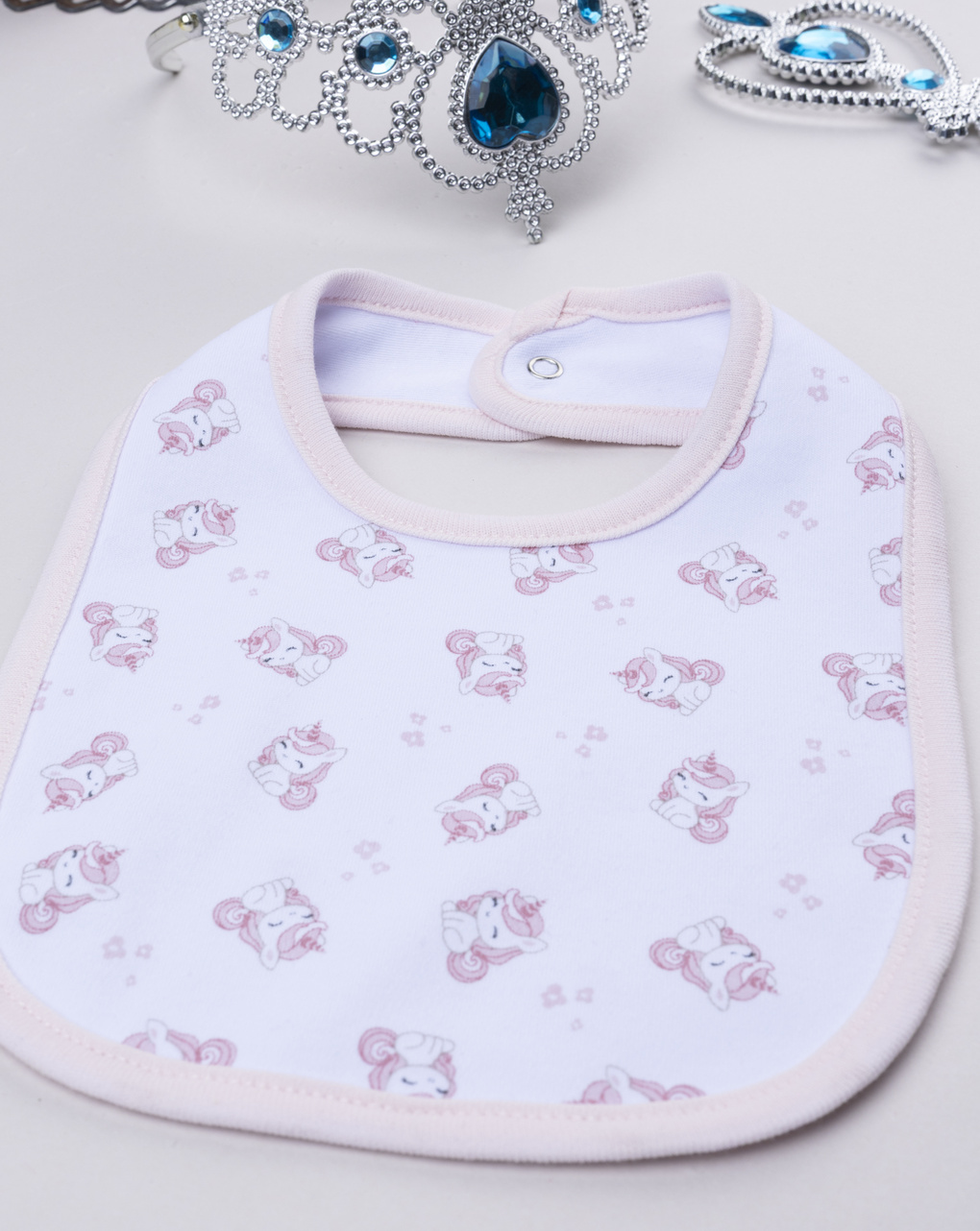 Bavaglino bimba unicorni allover