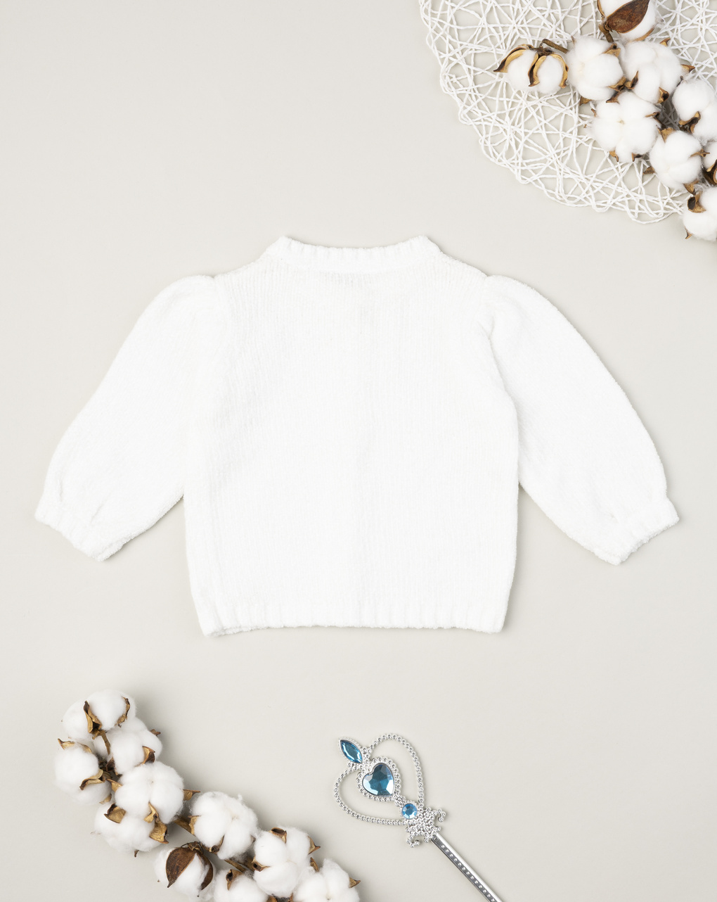 Cardigan bimba bianco