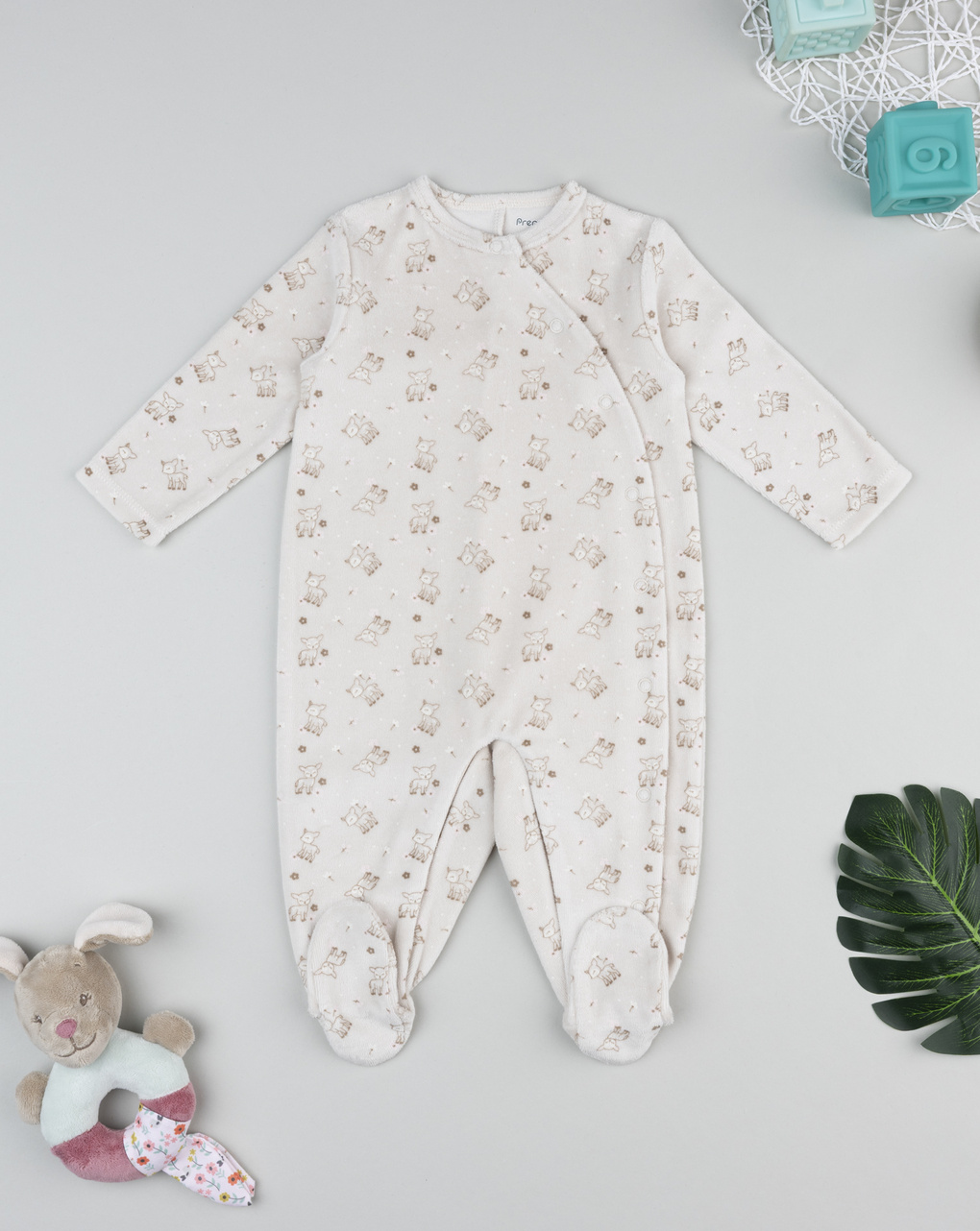 Tutina bimba marrone allover