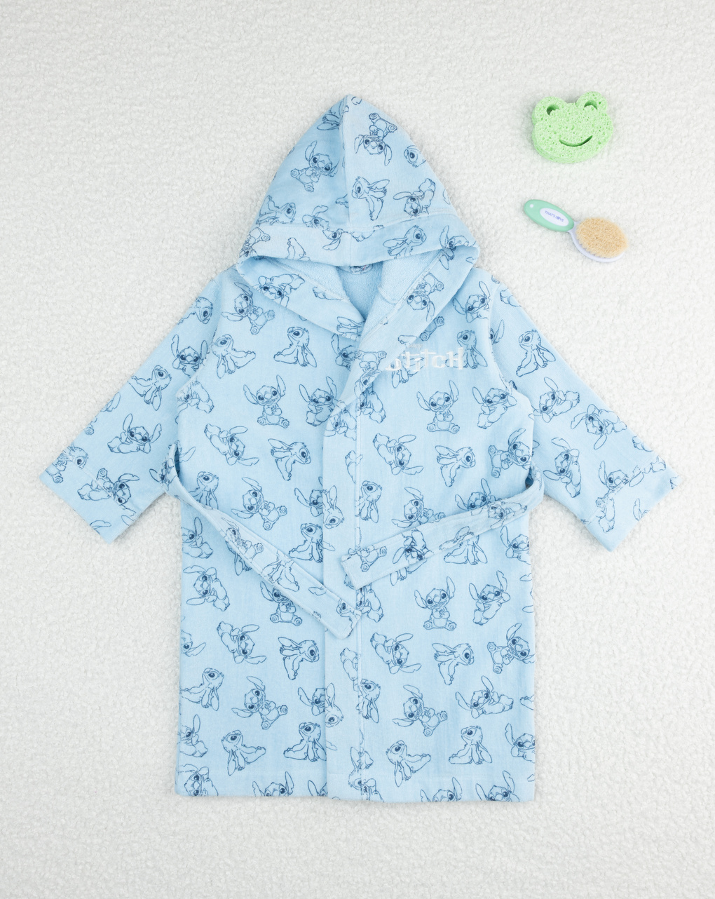 Accappatoio bimbo ciniglia stitch