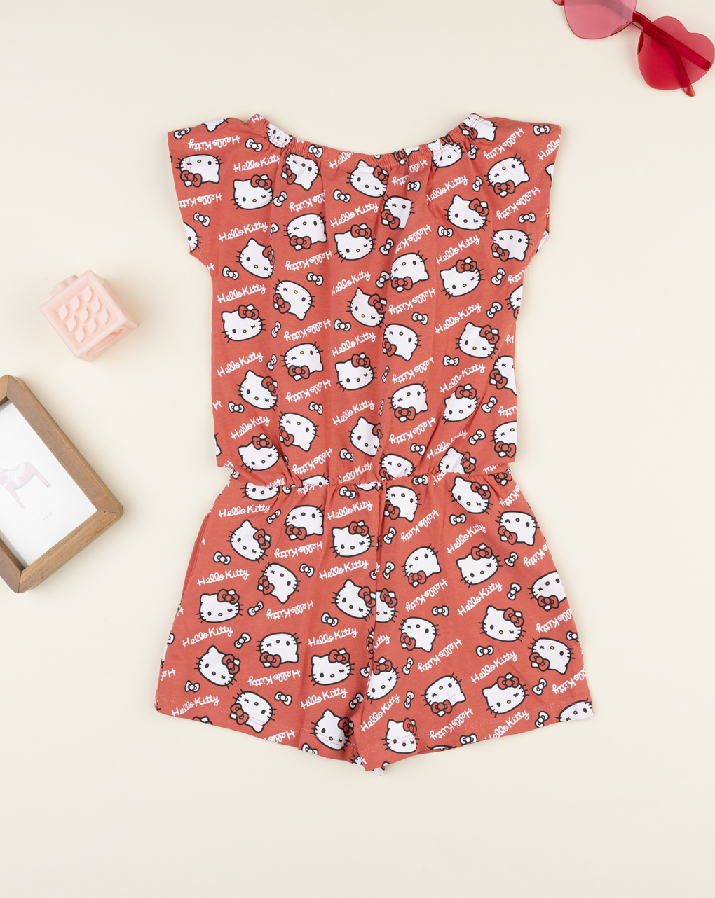 Jumpsuit bambina hello kitty corallo