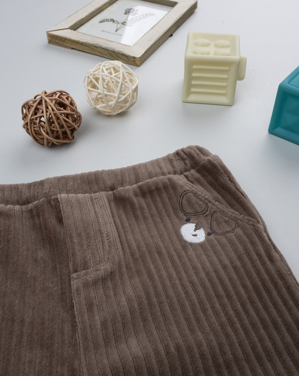 Pantalone ciniglia bimbo marrone a coste