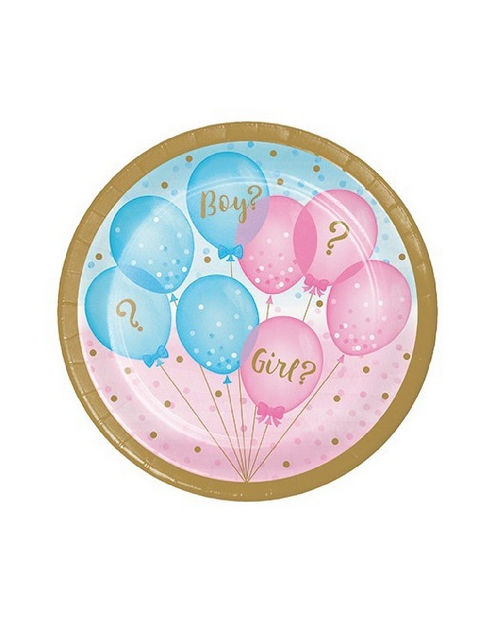 Piatto carta 18 cm - 8 pezzi - gender reveal