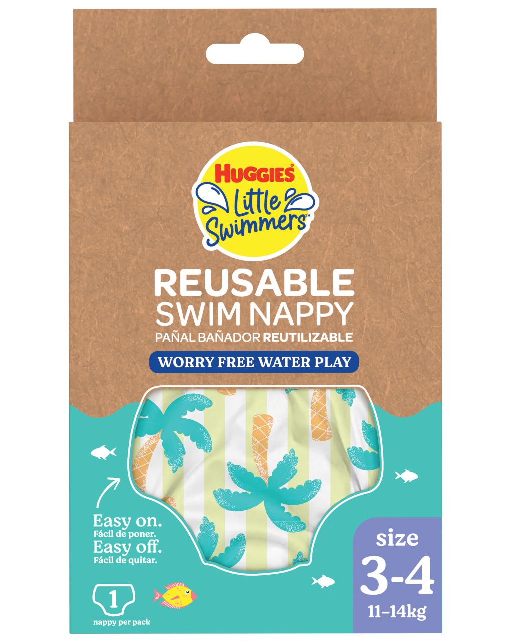 Little swimmers pannolino lavabile tg. m (11-14 kg) - huggies