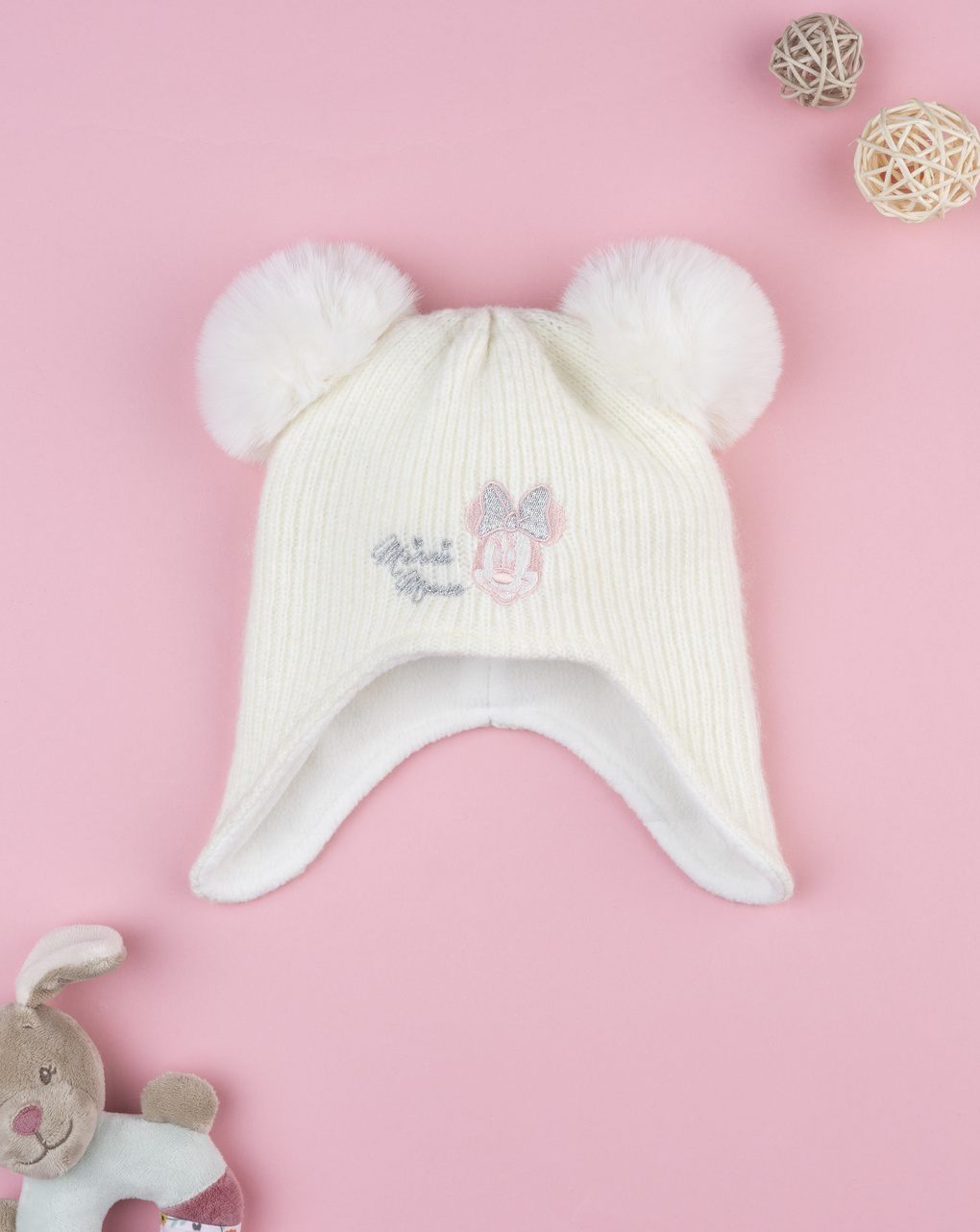 Cappello bambina panna minnie