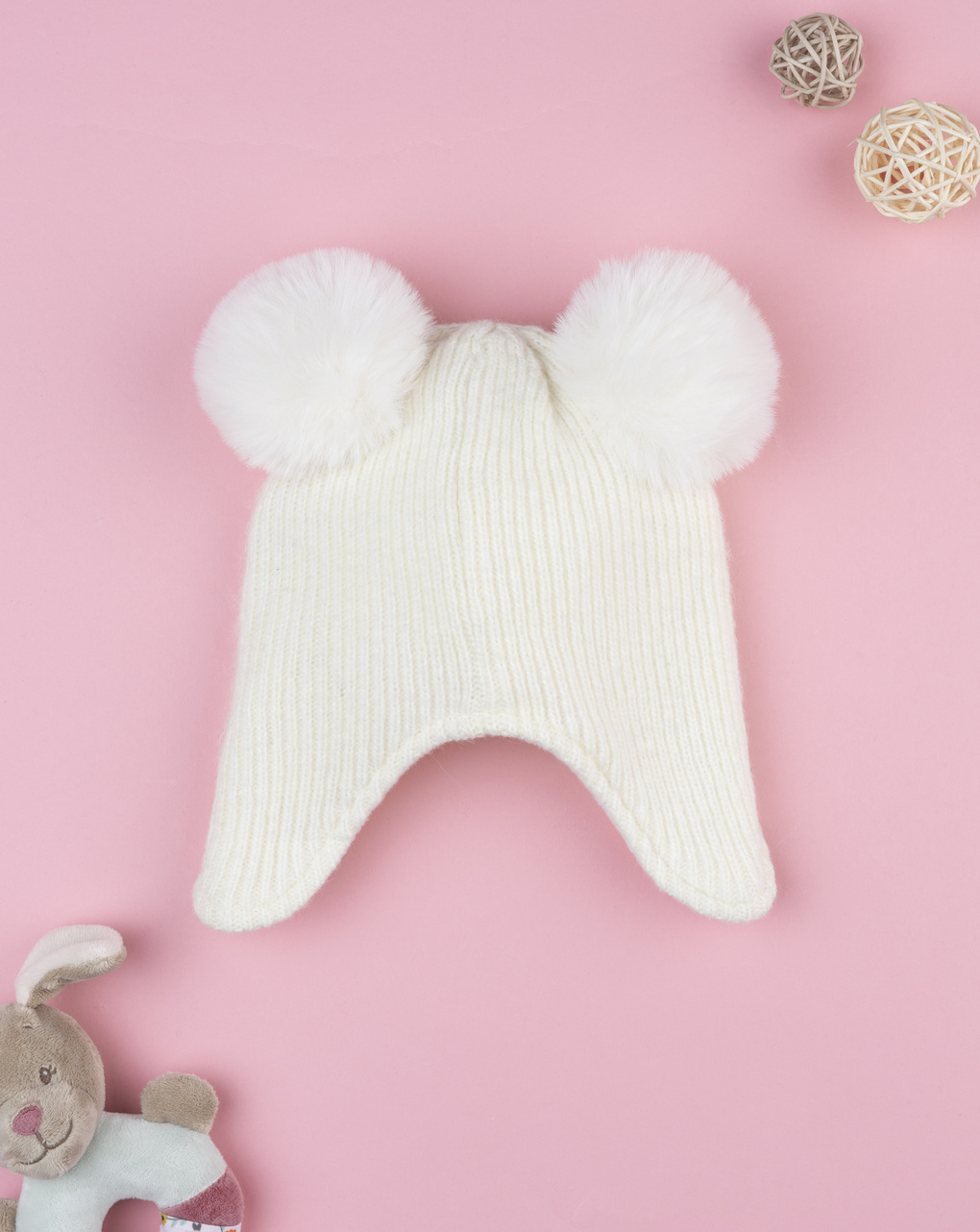 Cappello bambina panna minnie