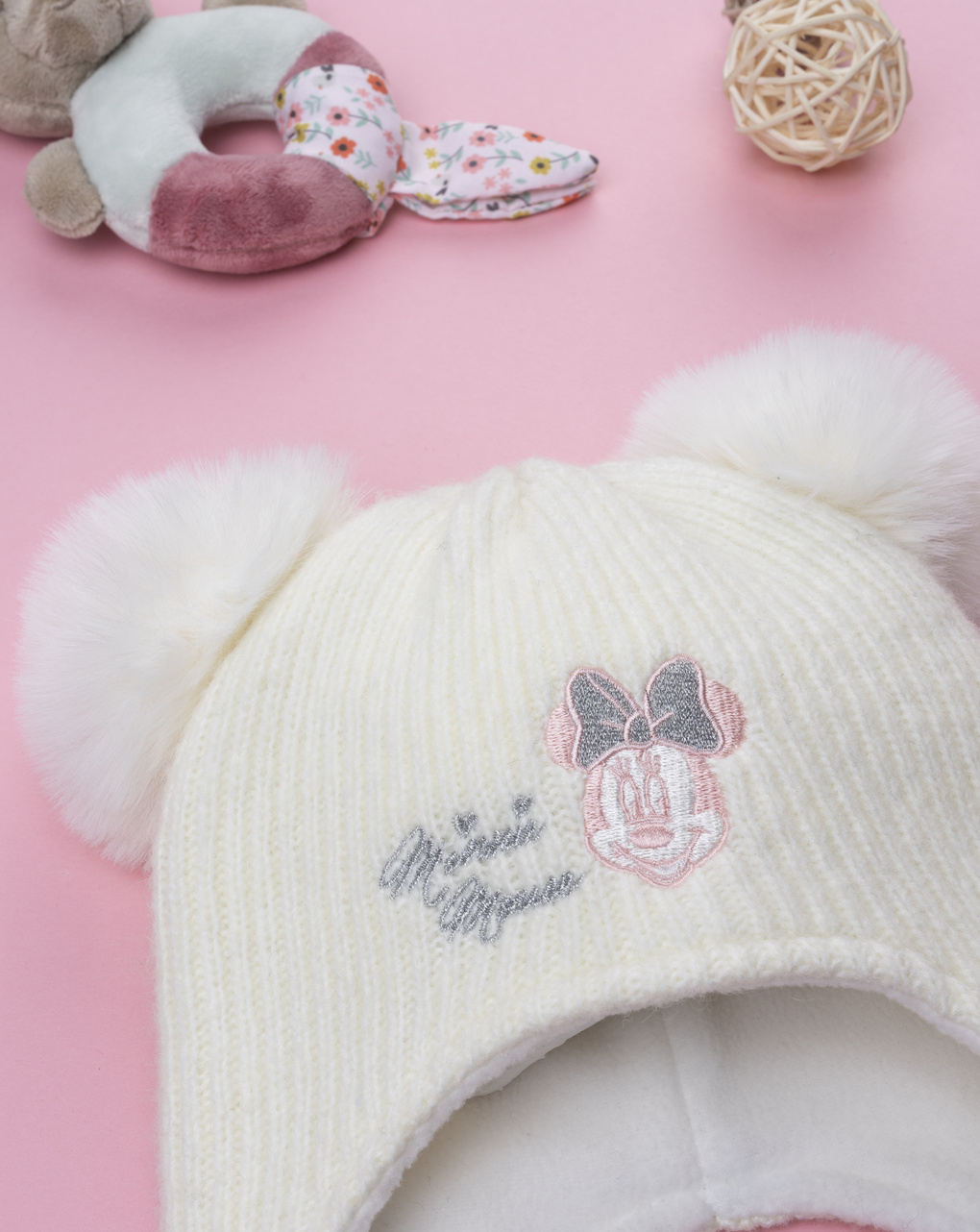 Cappello bambina panna minnie