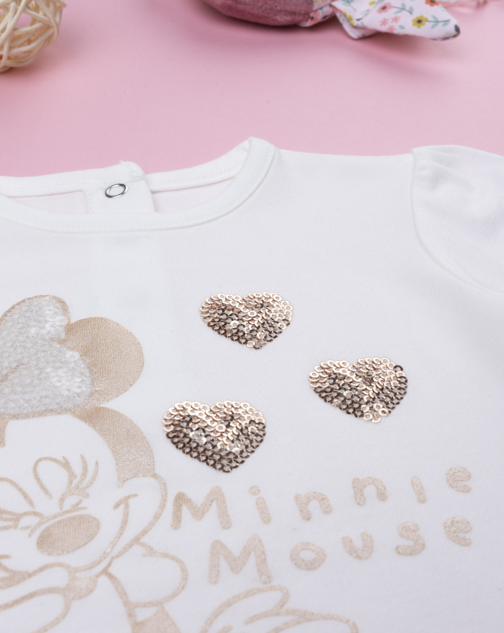 T-shirt bimba minnie con strass