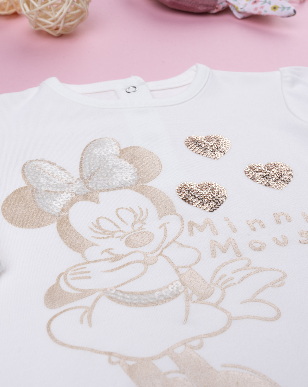 T-shirt bimba minnie con strass
