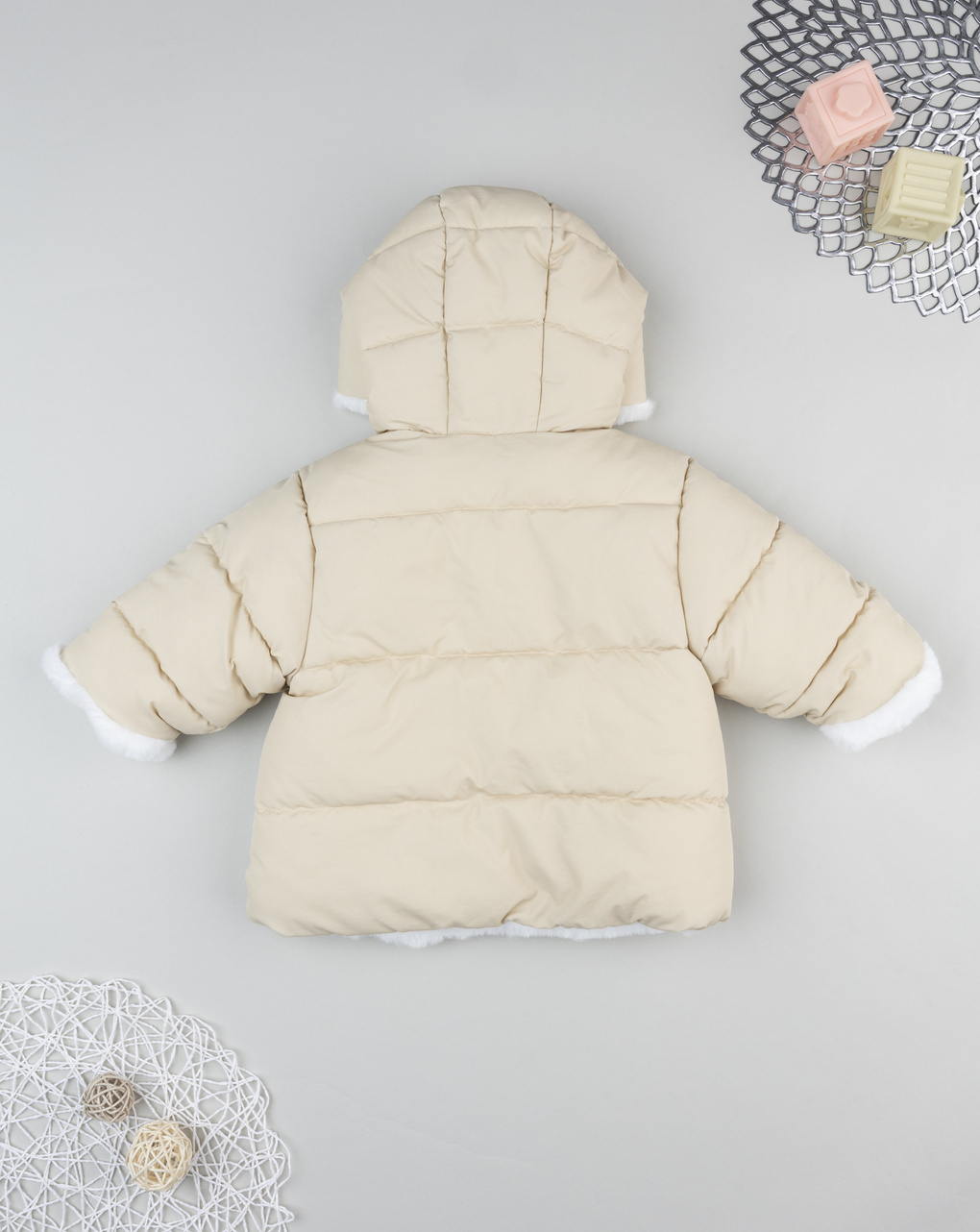 Giubbino bimba imbottito beige