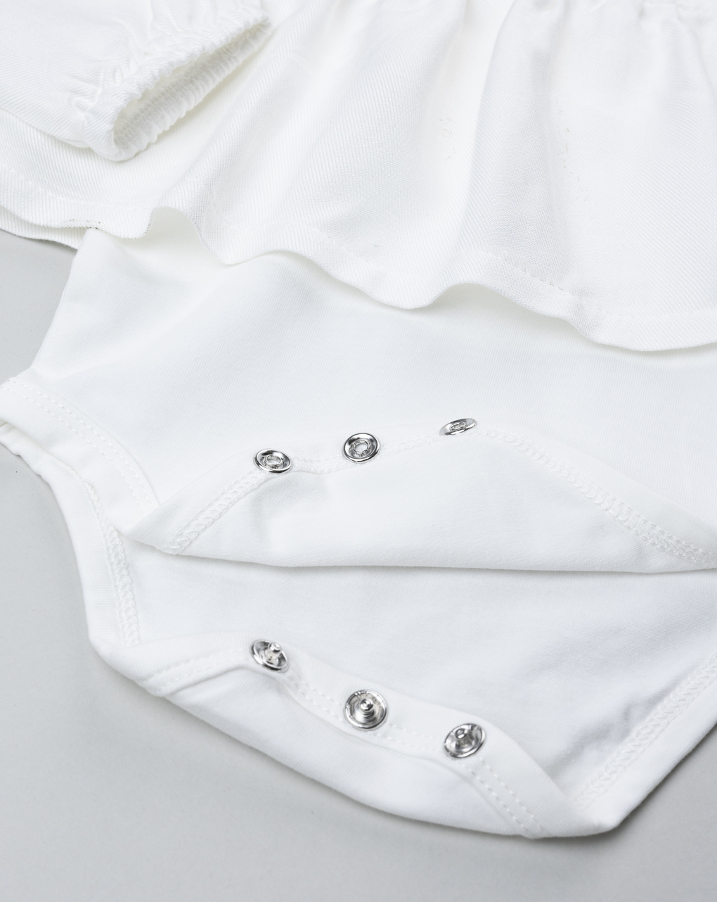 Body bimba bianco colletto ricamato