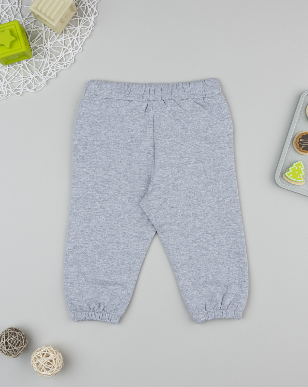 Pantalone bimba grigio frill tasche