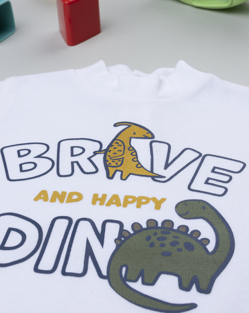 Lupetto bimbo bianco brave dino