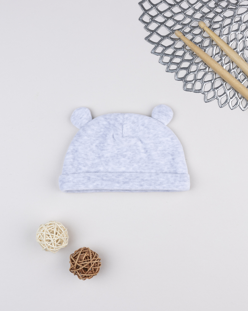 Berretto bimbo grigio cagnolino